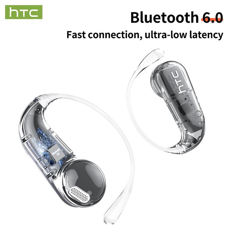 Experience Seamless Communication with HTC NE38 OWS Wireless Translation Earbuds - Real-Time Translation in 134 Languages, Bluetooth 6.0, IPX5 Waterproof, and Superior HIFI Sound for Office, Sports, and More!