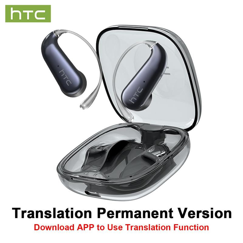 Experience Seamless Communication with HTC NE38 OWS Wireless Translation Earbuds - Real-Time Translation in 134 Languages, Bluetooth 6.0, IPX5 Waterproof, and Superior HIFI Sound for Office, Sports, and More!