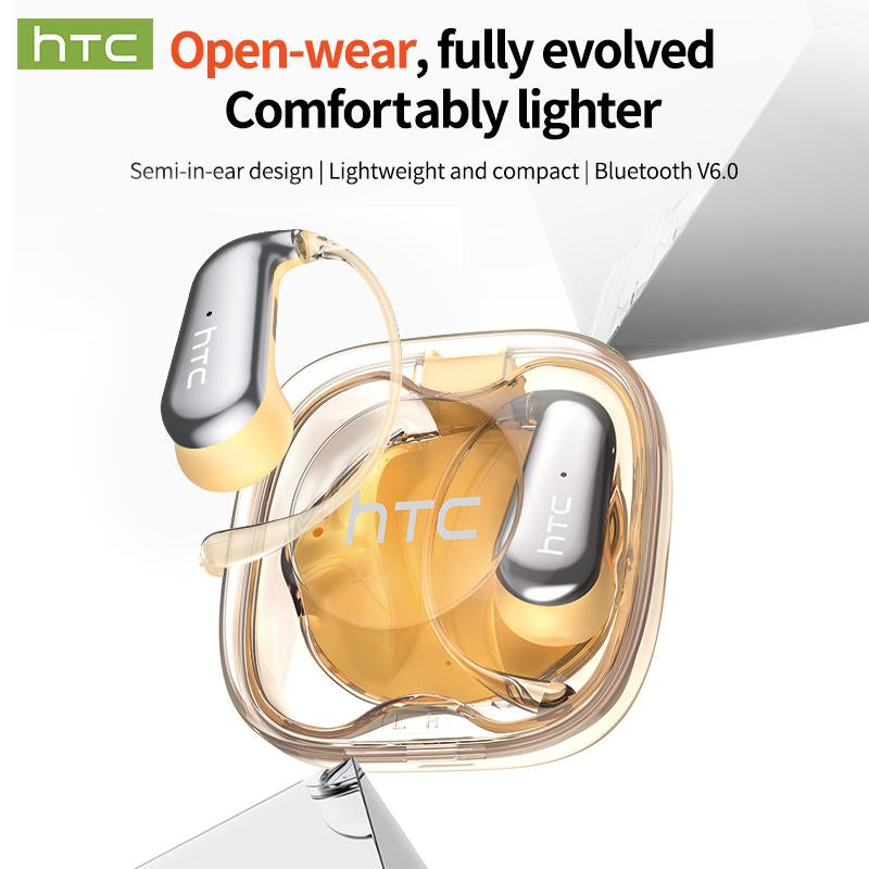Experience Seamless Communication with HTC NE38 OWS Wireless Translation Earbuds - Real-Time Translation in 134 Languages, Bluetooth 6.0, IPX5 Waterproof, and Superior HIFI Sound for Office, Sports, and More!